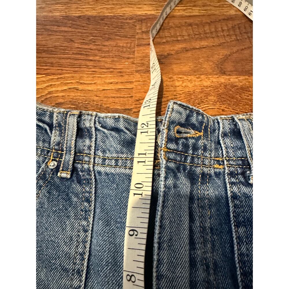 Forever 21 High Rise Wide Leg Jeans Raw Hem Medium Wash Size 24 Modern Denim - Picture 8 of 9